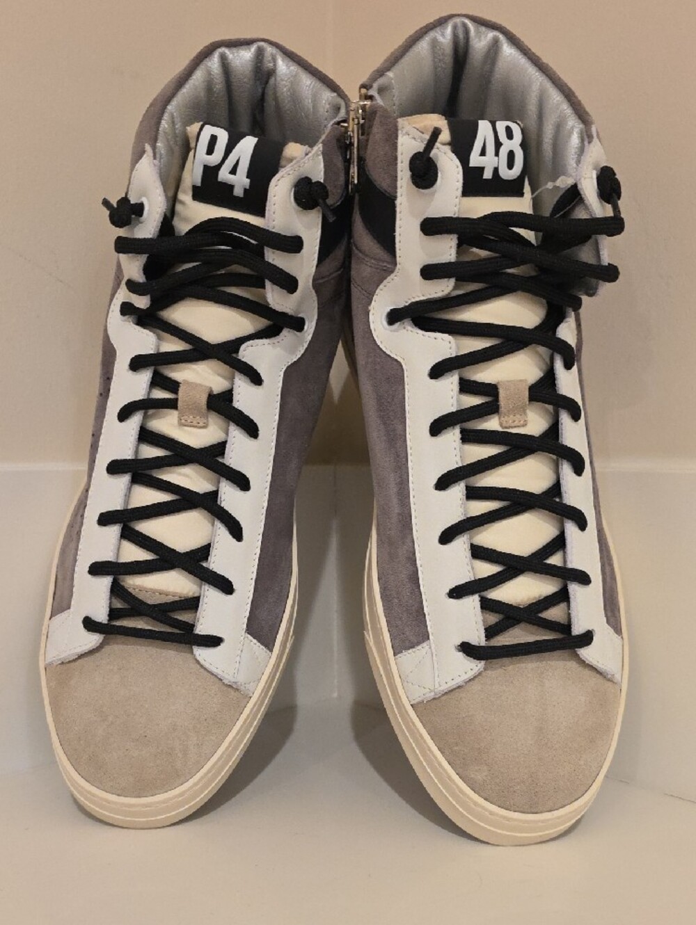NEW RARE $325 P448 MEN'S TAYLOR CHESS HIGH TOP SUEDE SNEAKER SHOES SIZE 48